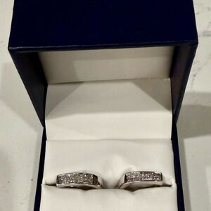 White Gold Diamond Hoop Earrings